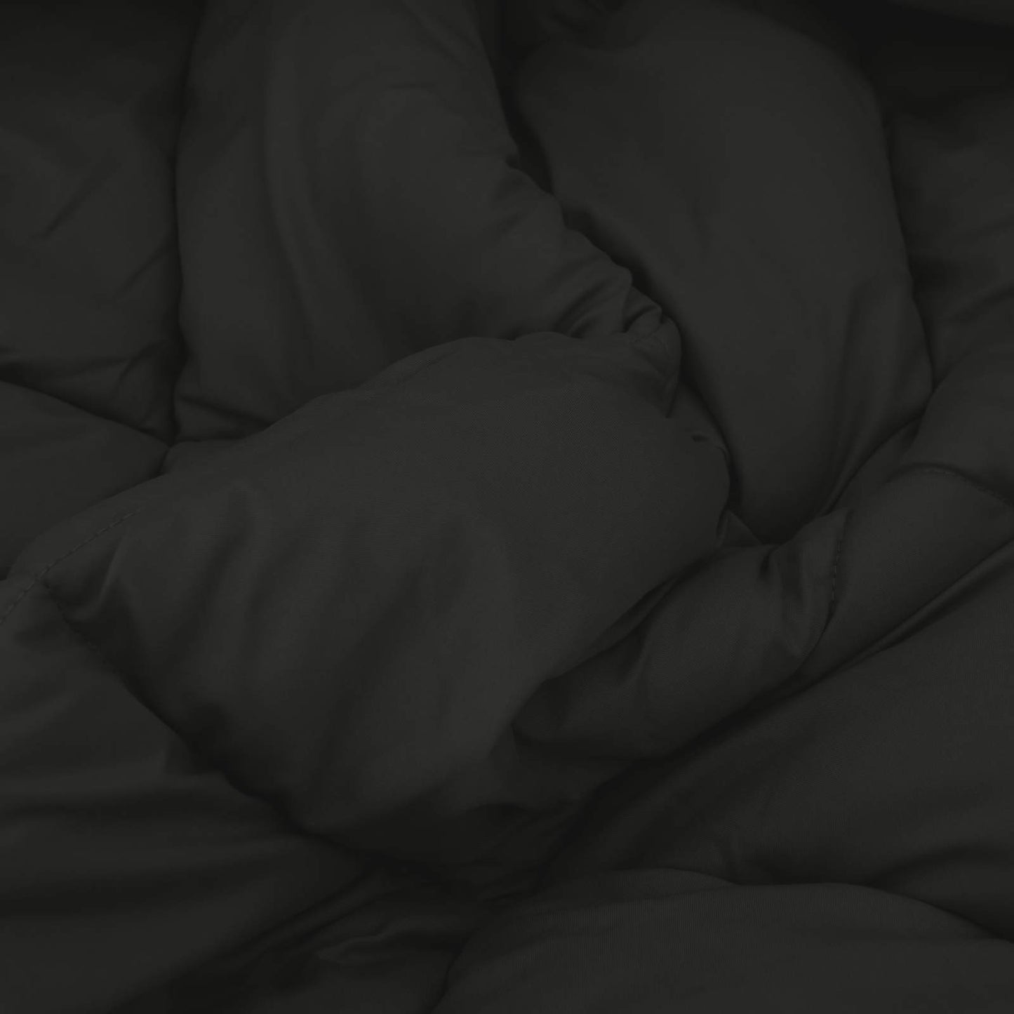 Winter Duvet Black and Anthracite 140 x 200 cm Microfiber