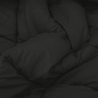 Winter Duvet Black and Anthracite 140 x 200 cm Microfiber