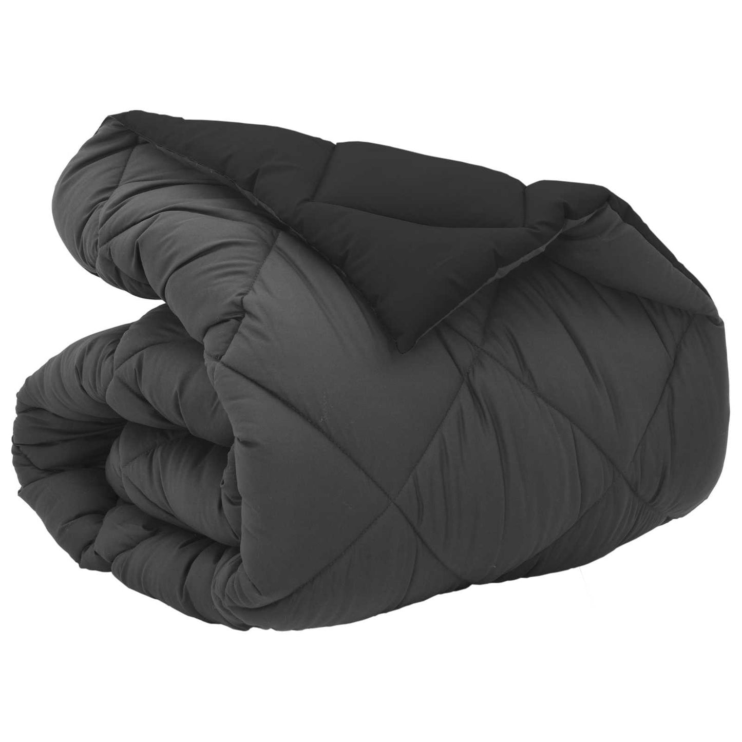 Winter Duvet Black and Anthracite 140 x 200 cm Microfiber