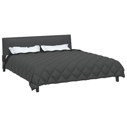 Winter Duvet Black and Anthracite 200 x 200 cm Microfiber