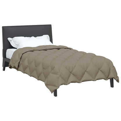 Winter Duvet Light Grey 155 x 220 cm Microfiber