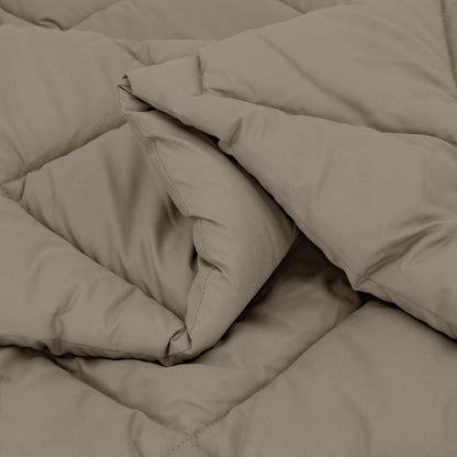 Winter Duvet Light Grey 135 x 220 cm Microfiber