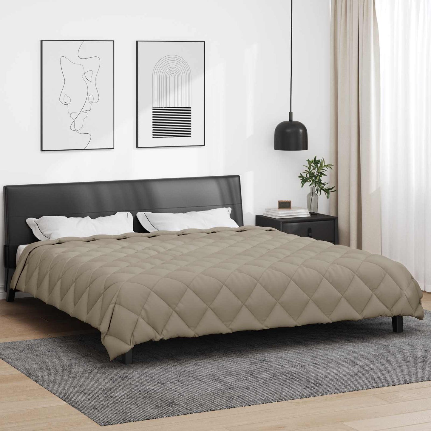 Winter Duvet Light Grey 200 x 220 cm Microfiber