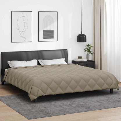 Winter Duvet Light Grey 220 x 260 cm Microfiber