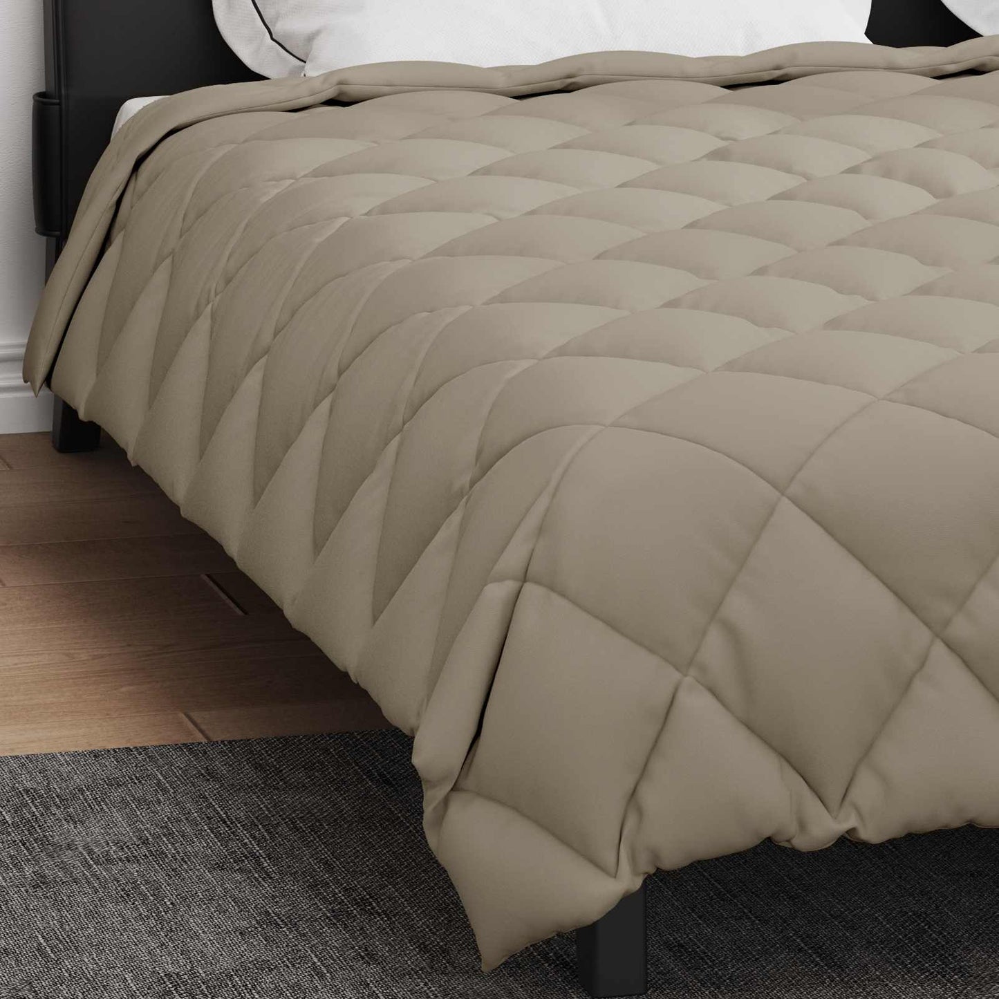 Winter Duvet Light Grey 240 x 260 cm Microfiber