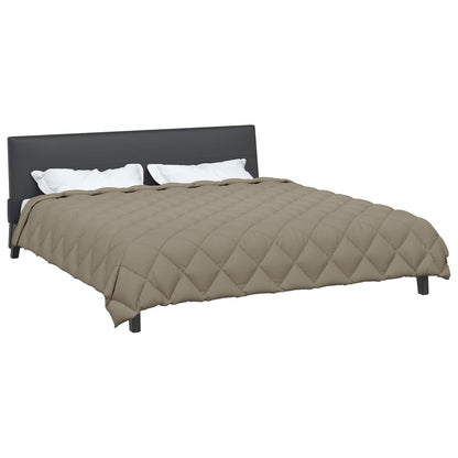 Winter Duvet Light Grey 240 x 260 cm Microfiber