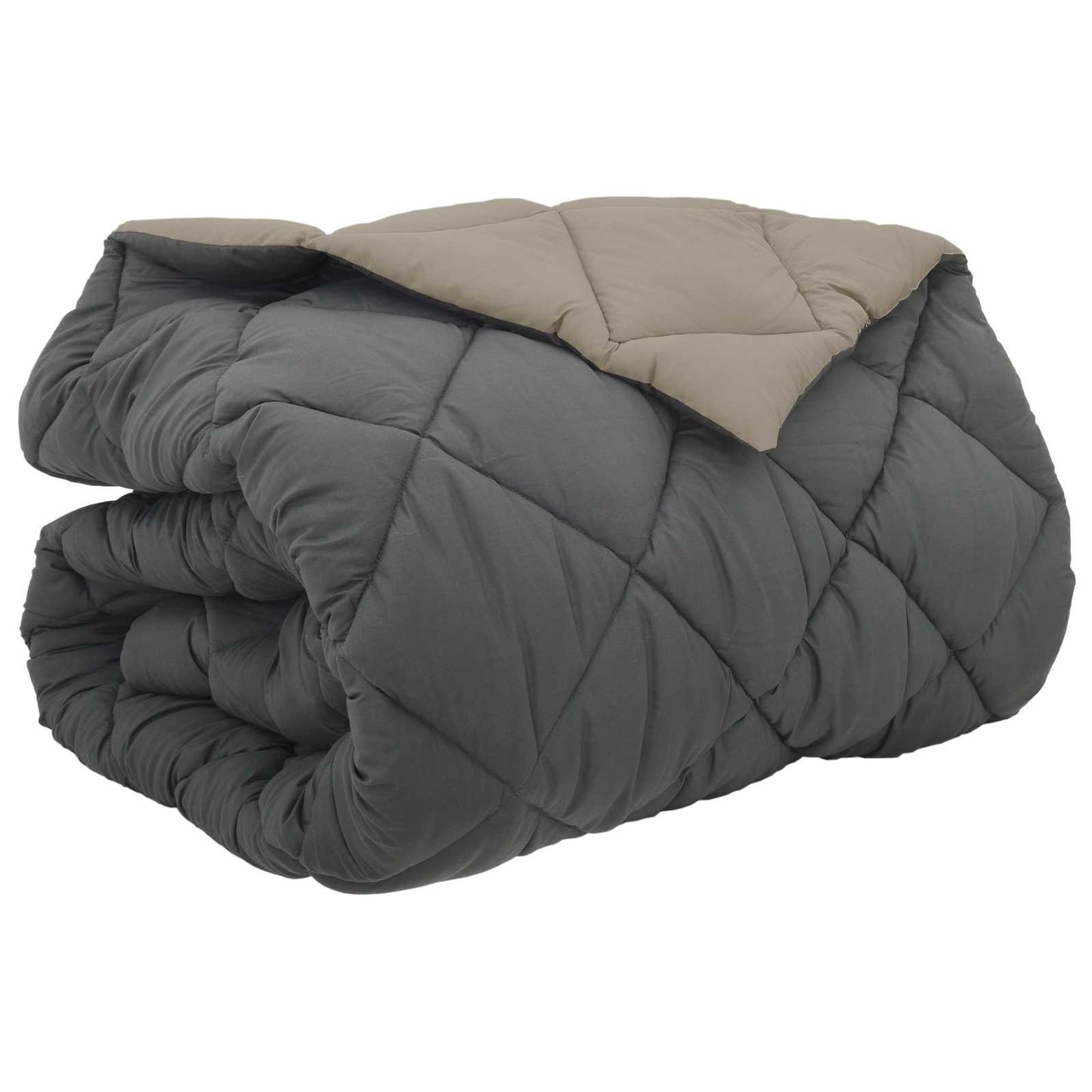 Winter Duvet Light Grey and Anthracite 200 x 200 cm Microfiber