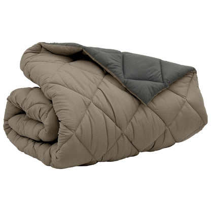 Winter Duvet Light Grey and Anthracite 200 x 200 cm Microfiber