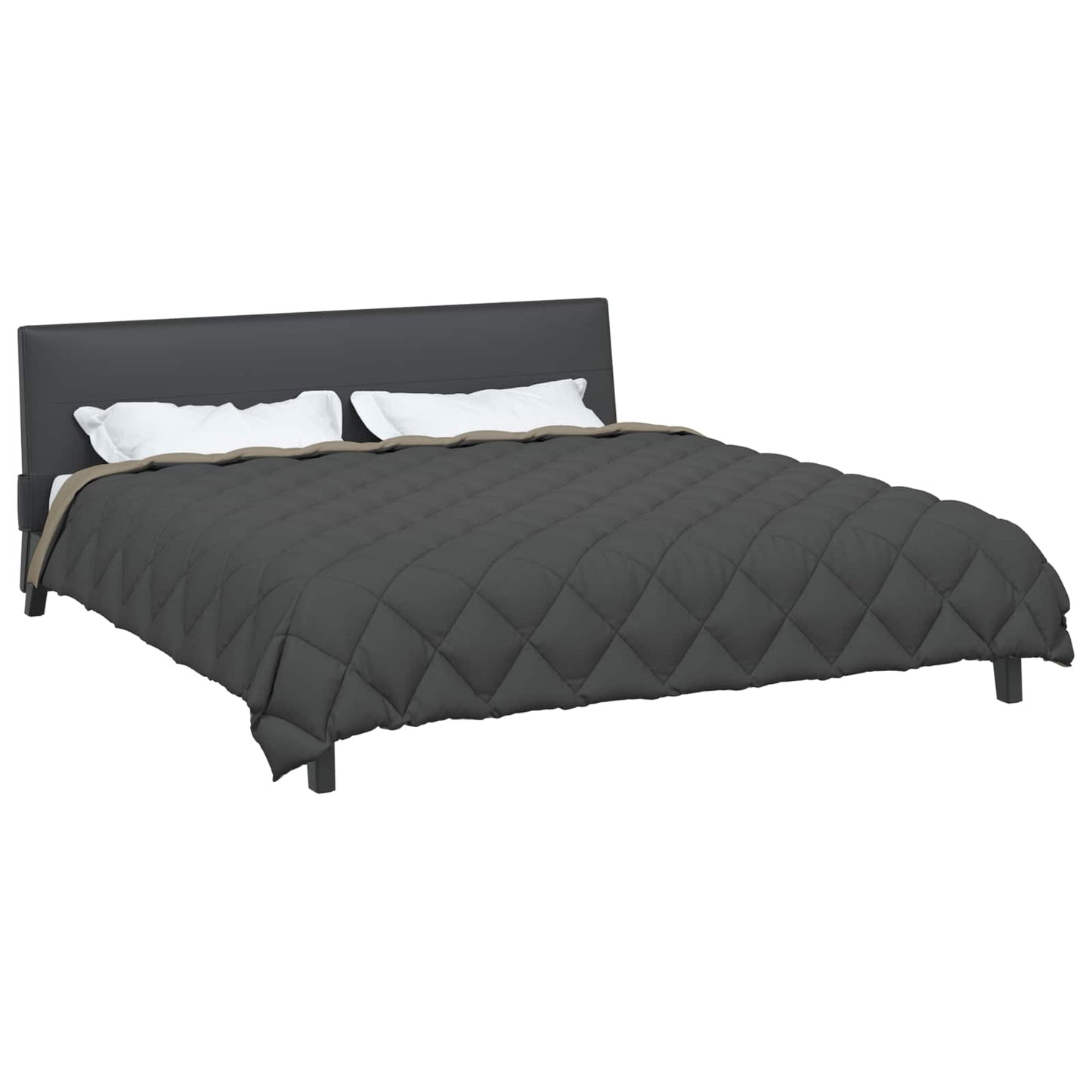 Winter Duvet Light Grey and Anthracite 200 x 200 cm Microfiber