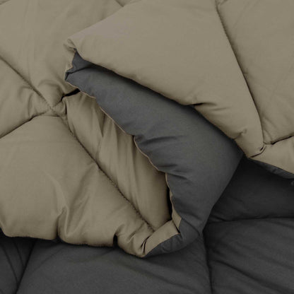Winter Duvet Light Grey and Anthracite 155 x 220 cm Microfiber