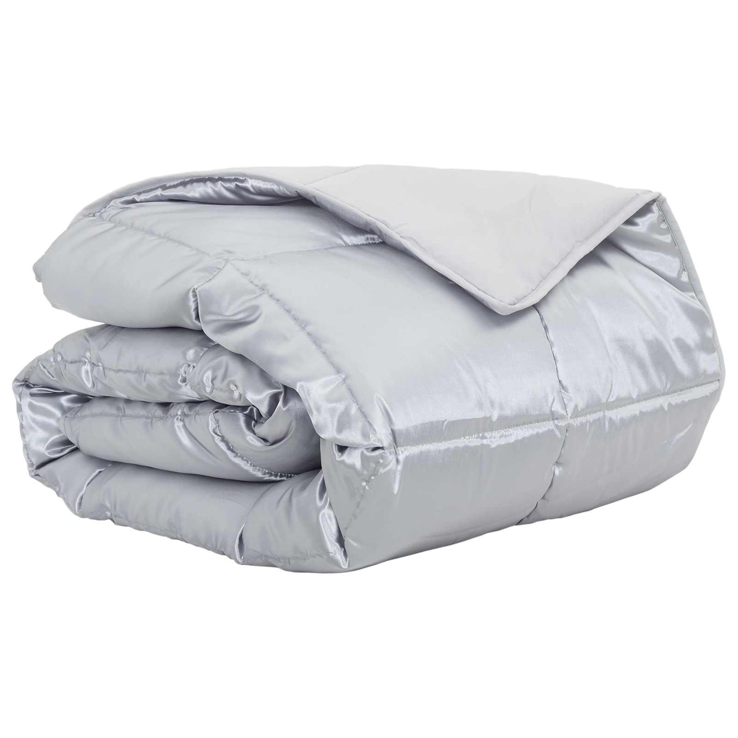 Summer Duvet Silver 220 x 240 cm Satin and Microfiber