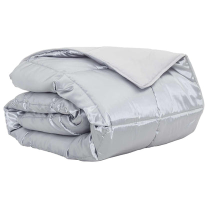Summer Duvet Silver 220 x 240 cm Satin and Microfiber