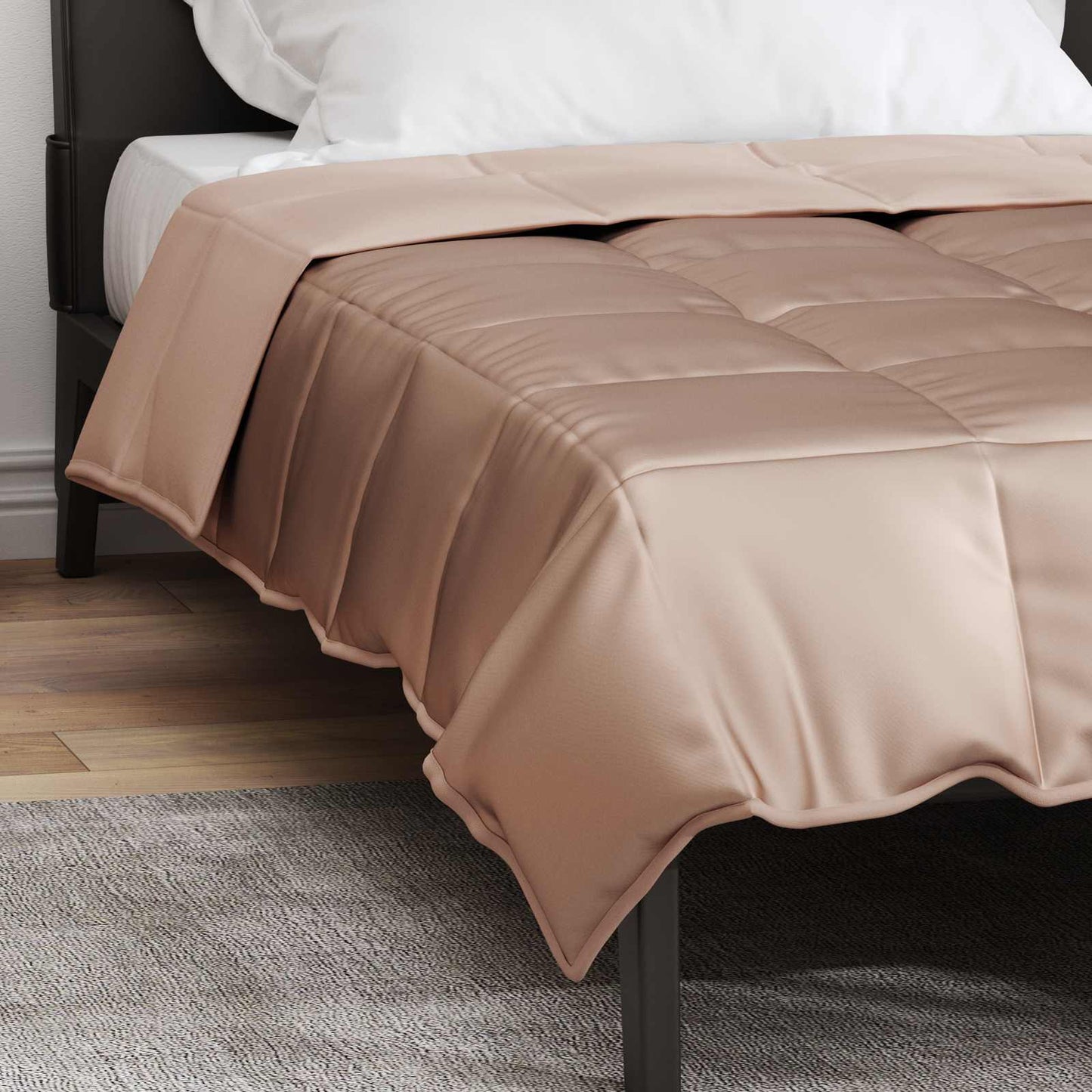 Full Year Duvet Gold 135 x 200 cm Satin and Microfiber