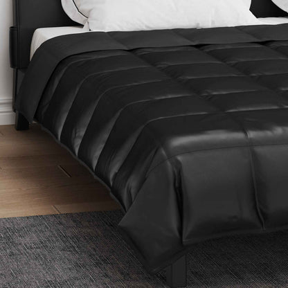Full Year Duvet Black 200 x 200 cm Satin and Microfiber