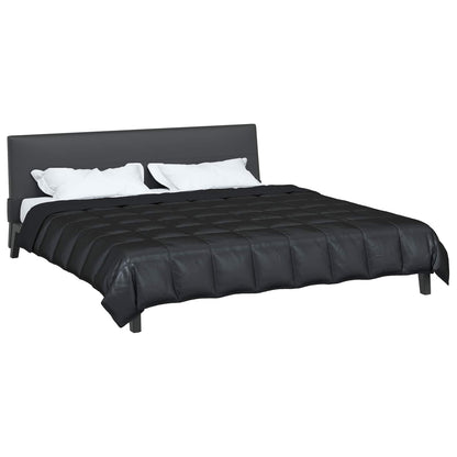 Full Year Duvet Black 200 x 220 cm Satin and Microfiber