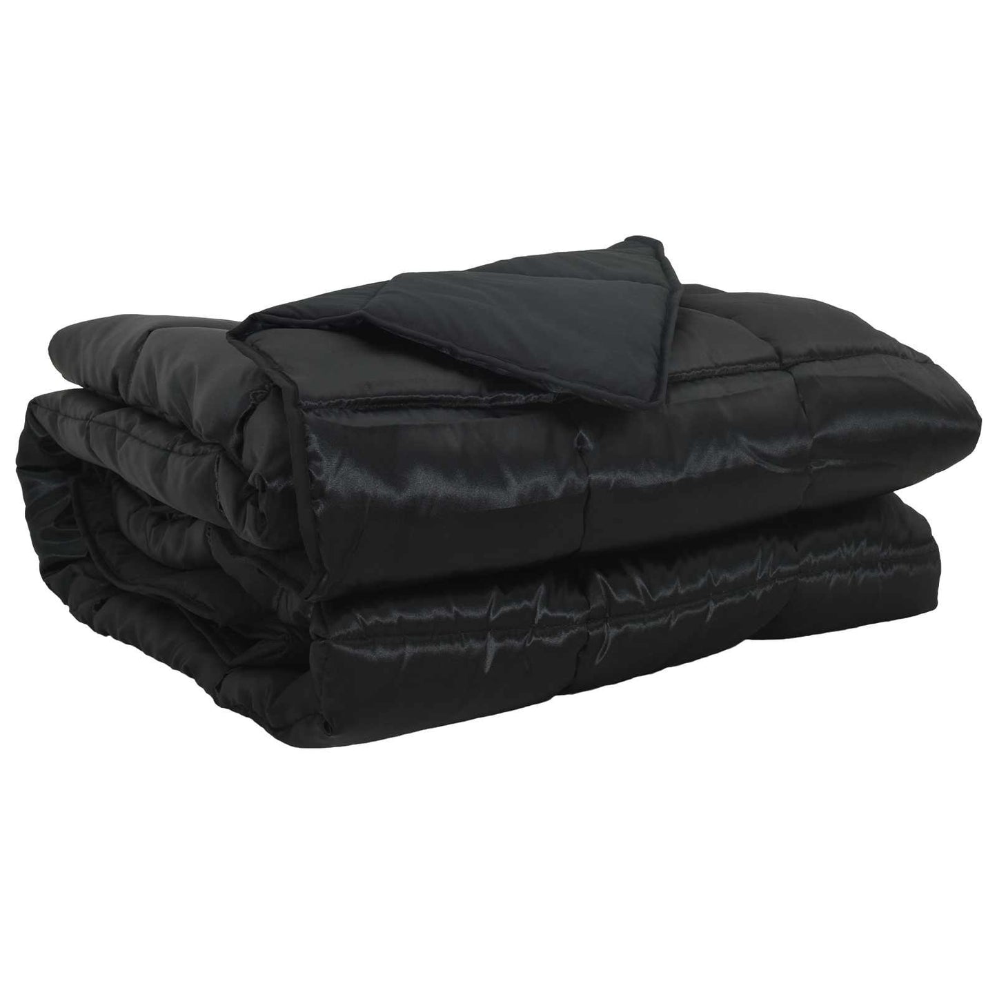 Full Year Duvet Black 240 x 260 cm Satin and Microfiber