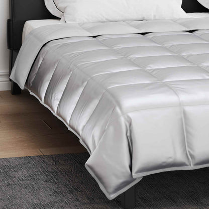 Full Year Duvet Silver 200 x 200 cm Satin and Microfiber