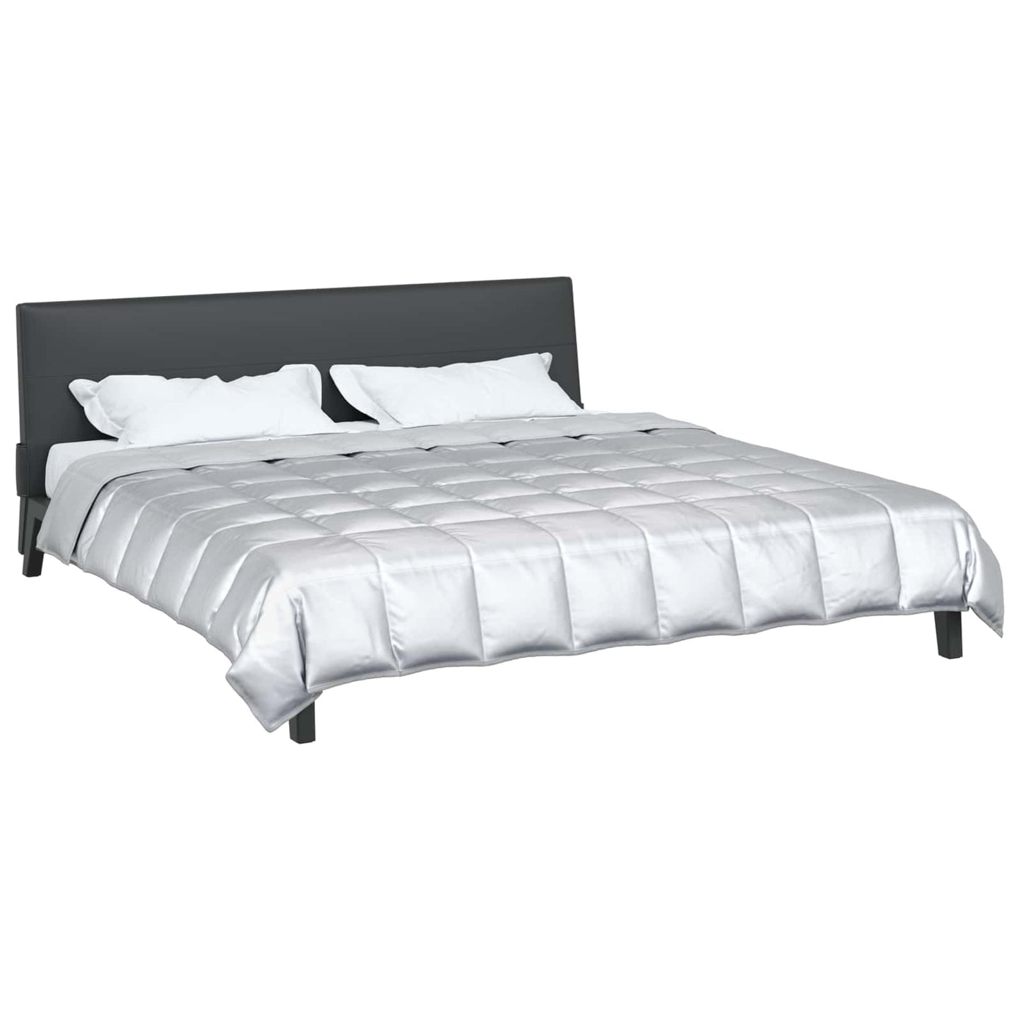 Full Year Duvet Silver 200 x 200 cm Satin and Microfiber