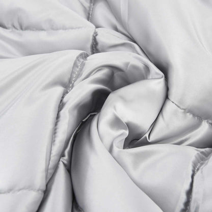 Full Year Duvet Silver 155 x 220 cm Satin and Microfiber