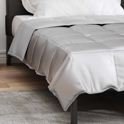 Full Year Duvet Silver 155 x 220 cm Satin and Microfiber
