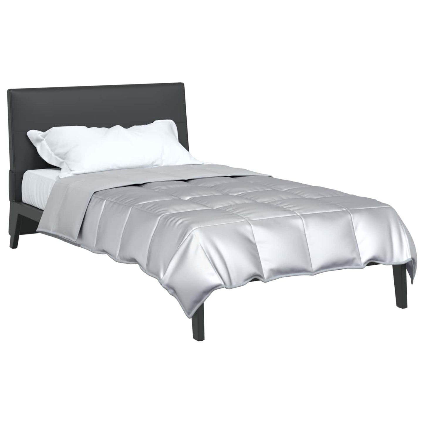 Full Year Duvet Silver 155 x 220 cm Satin and Microfiber