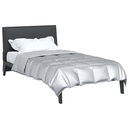 Full Year Duvet Silver 155 x 220 cm Satin and Microfiber