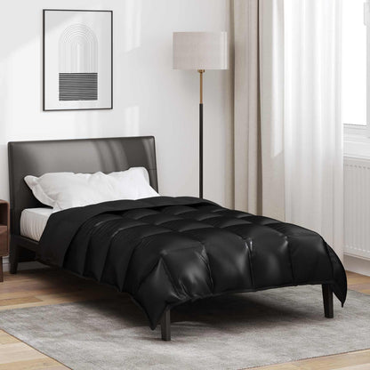 Winter Duvet Black 140 x 220 cm Satin and Microfiber
