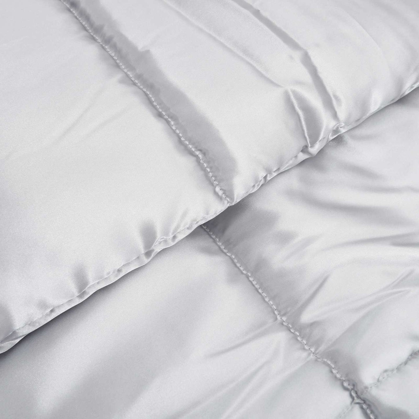 Winter Duvet Silver 155 x 220 cm Satin and Microfiber