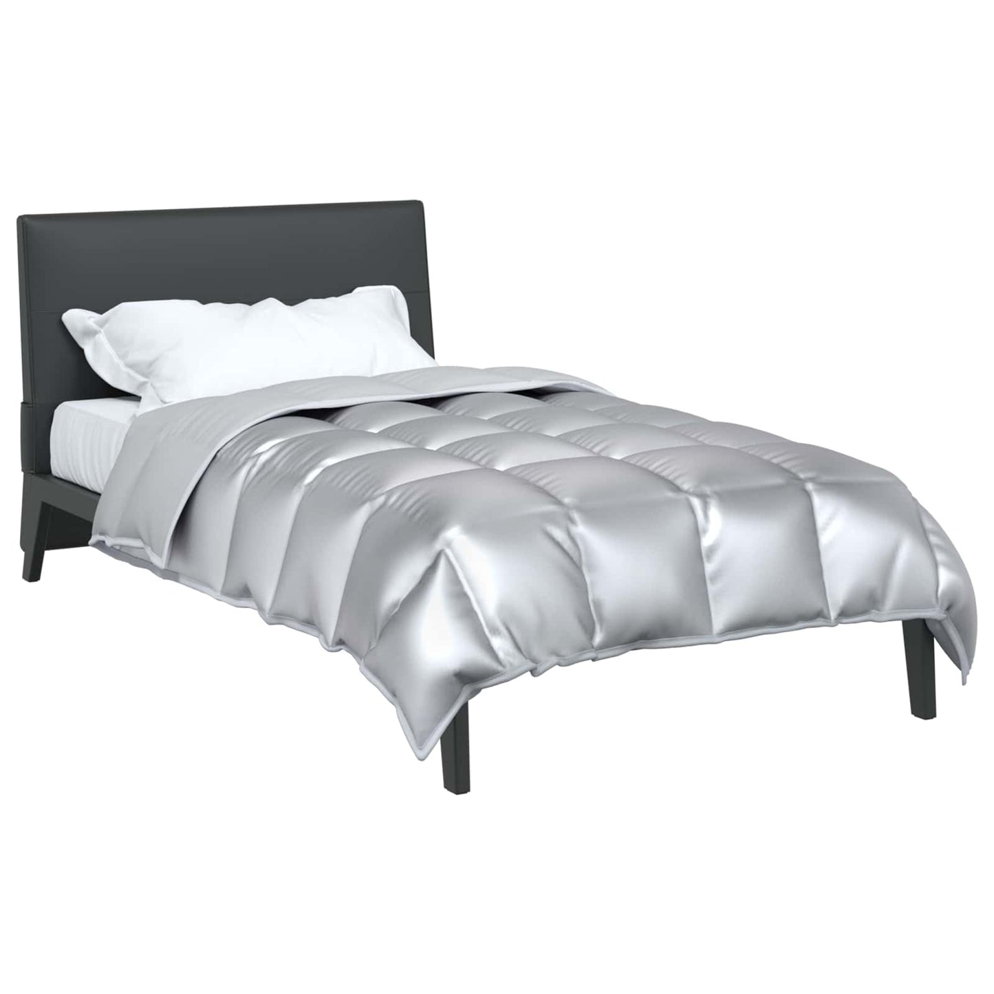 Winter Duvet Silver 155 x 220 cm Satin and Microfiber