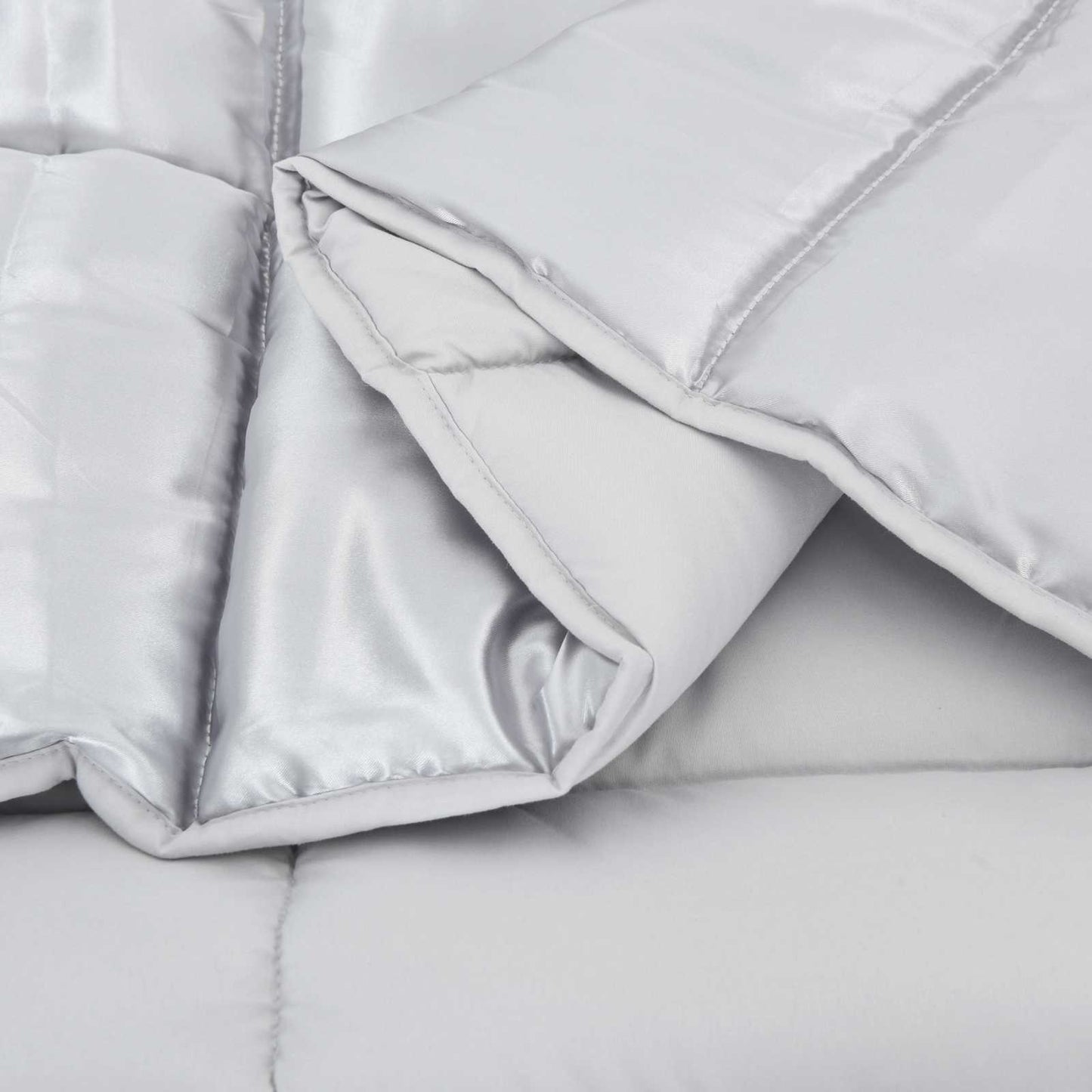 Winter Duvet Silver 155 x 220 cm Satin and Microfiber