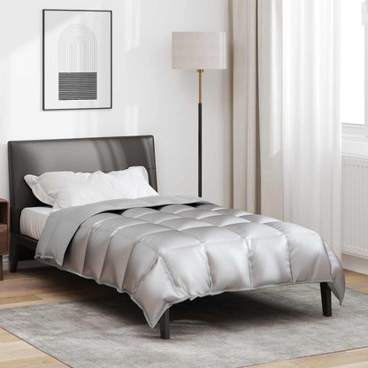 Winter Duvet Silver 155 x 220 cm Satin and Microfiber