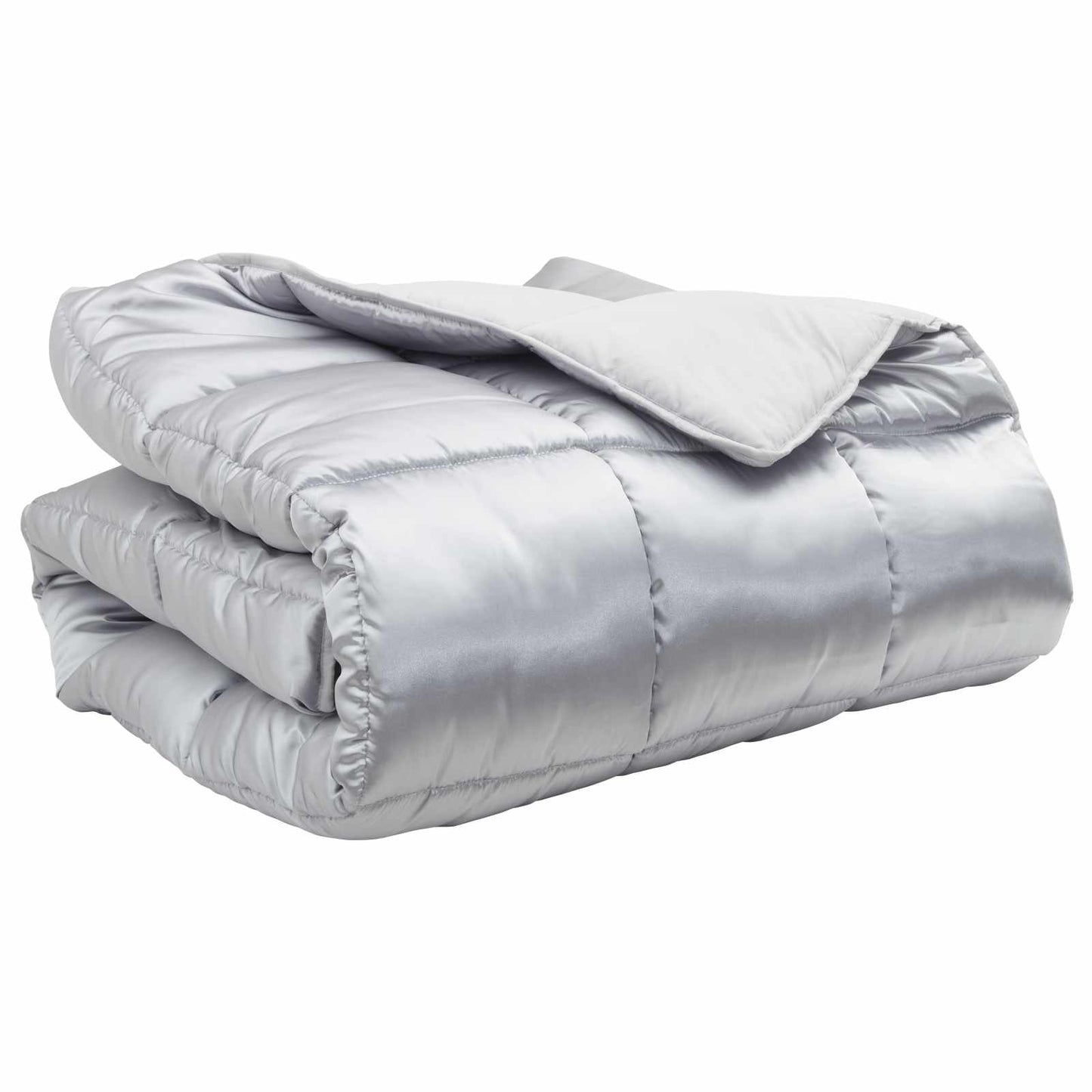 Winter Duvet Silver 155 x 220 cm Satin and Microfiber