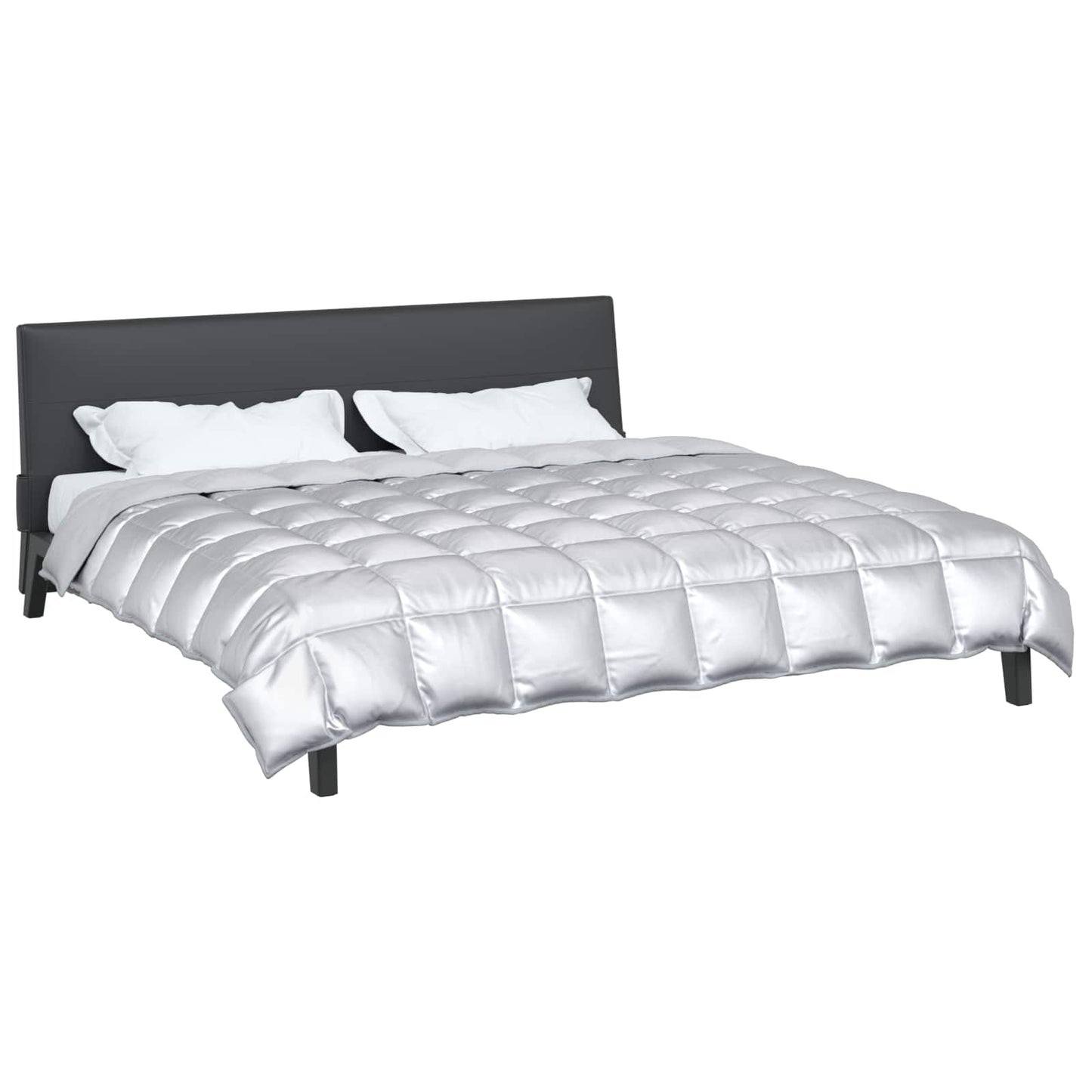 Winter Duvet Silver 240 x 260 cm Satin and Microfiber