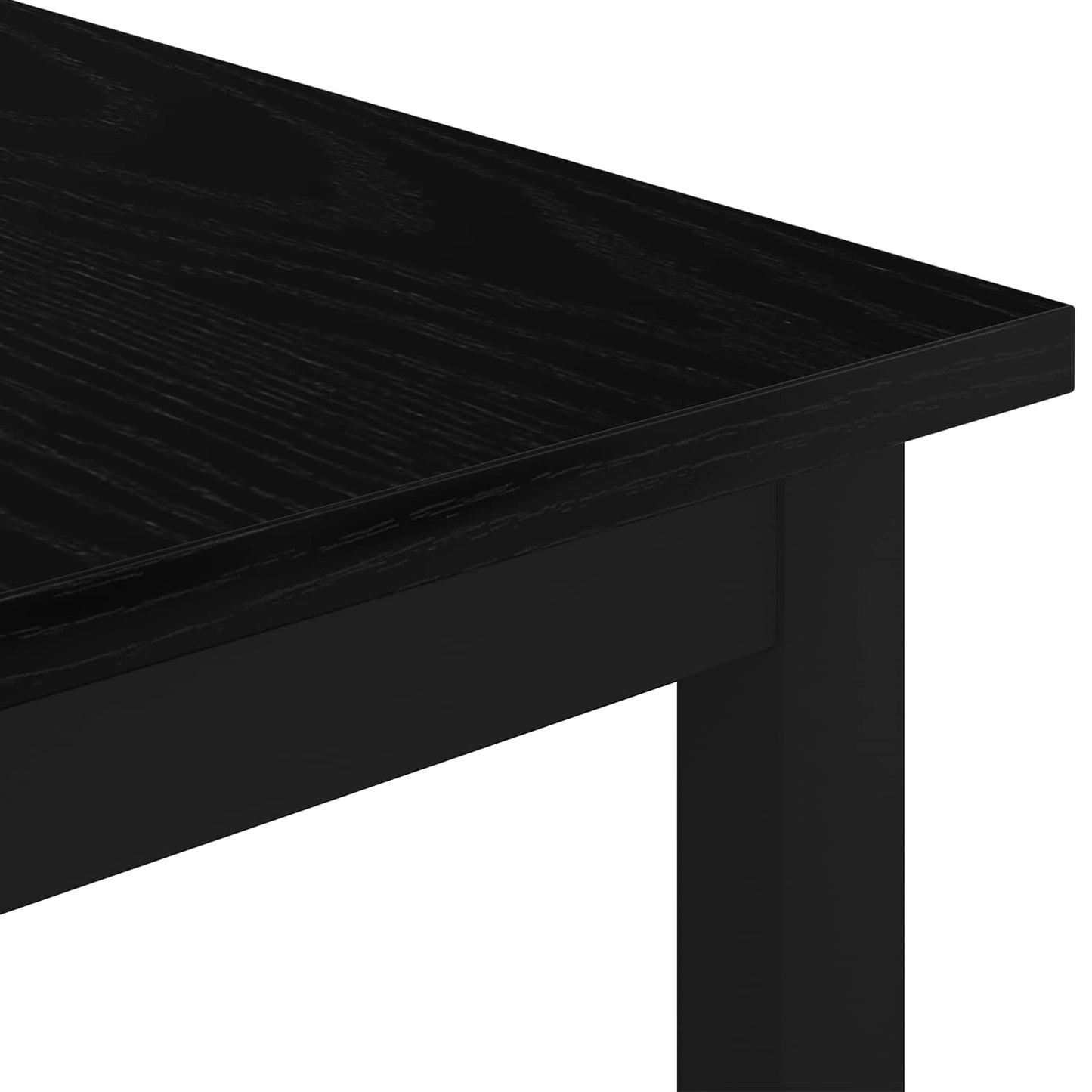 Coffee Table Black Oak 40 x 40 x 36 cm Engineered Wood