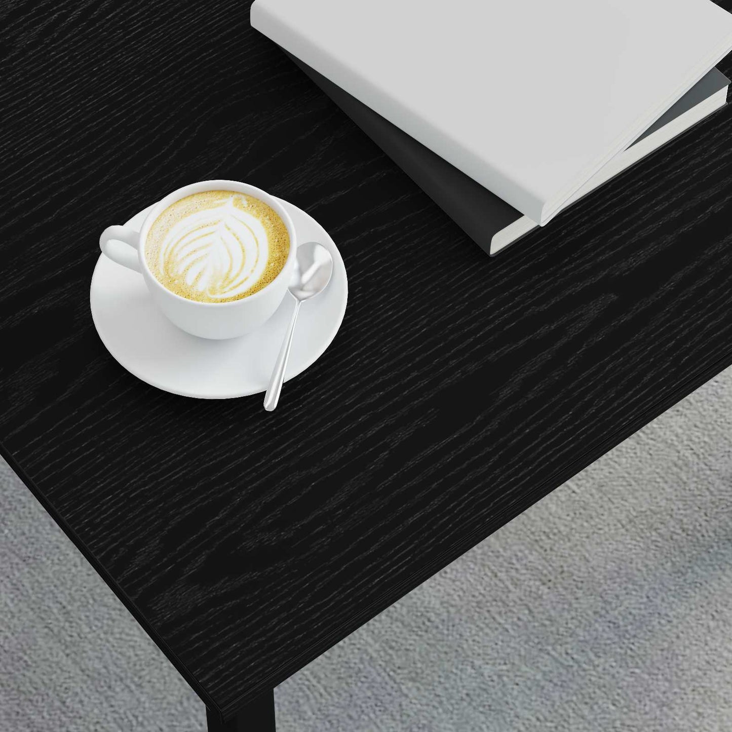 Coffee Table Black Oak 40 x 40 x 36 cm Engineered Wood