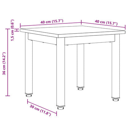Coffee Table Smoke Oak 40 x 40 x 36 cm Engineered Wood