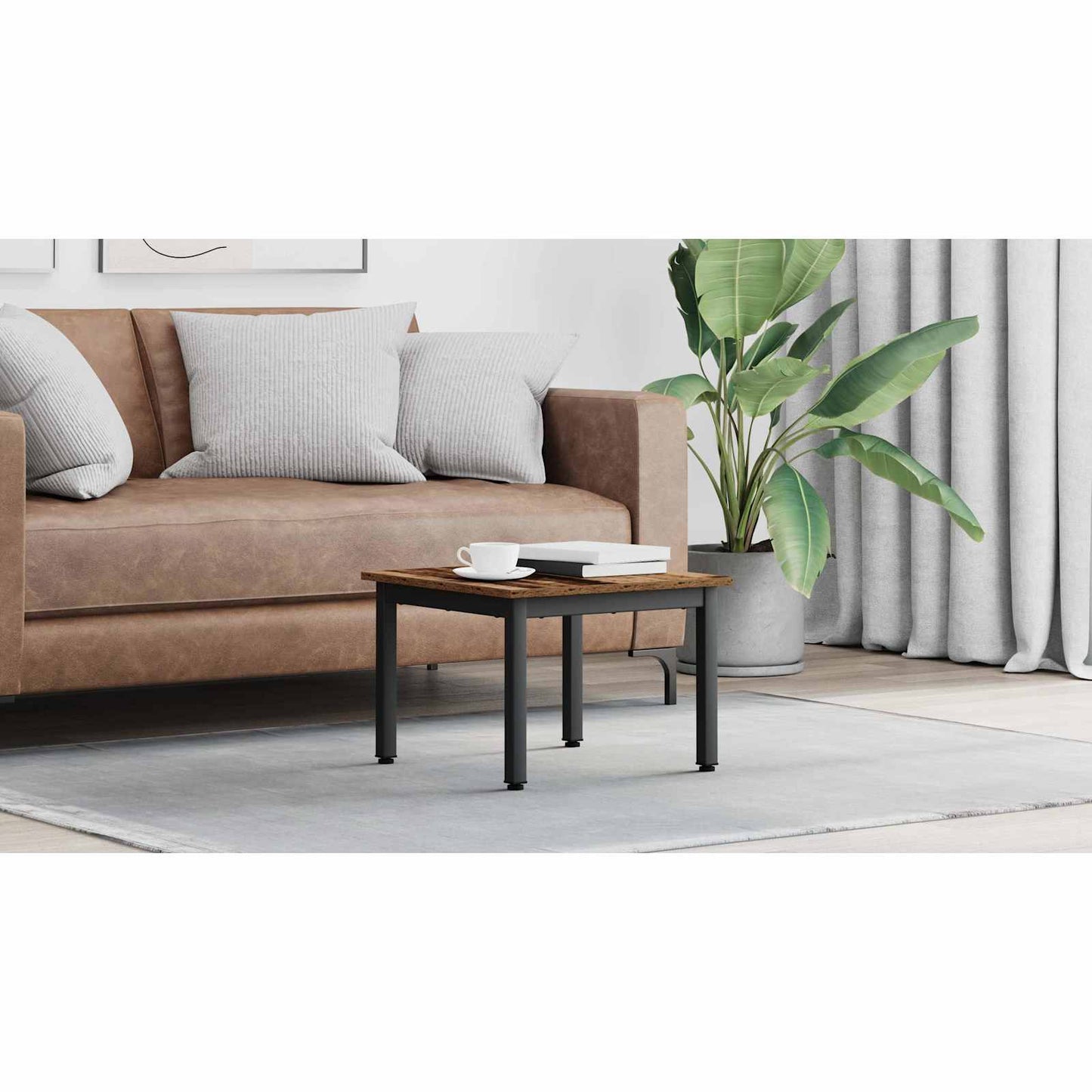 Coffee Table Old Wood 50 x 50 x 36 cm Engineered Wood