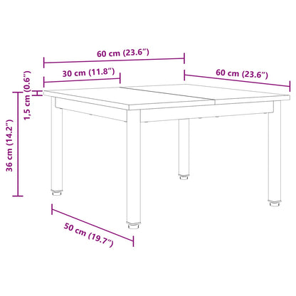 Coffee Table Smoke Oak 60 x 60 x 36 cm Engineered Wood