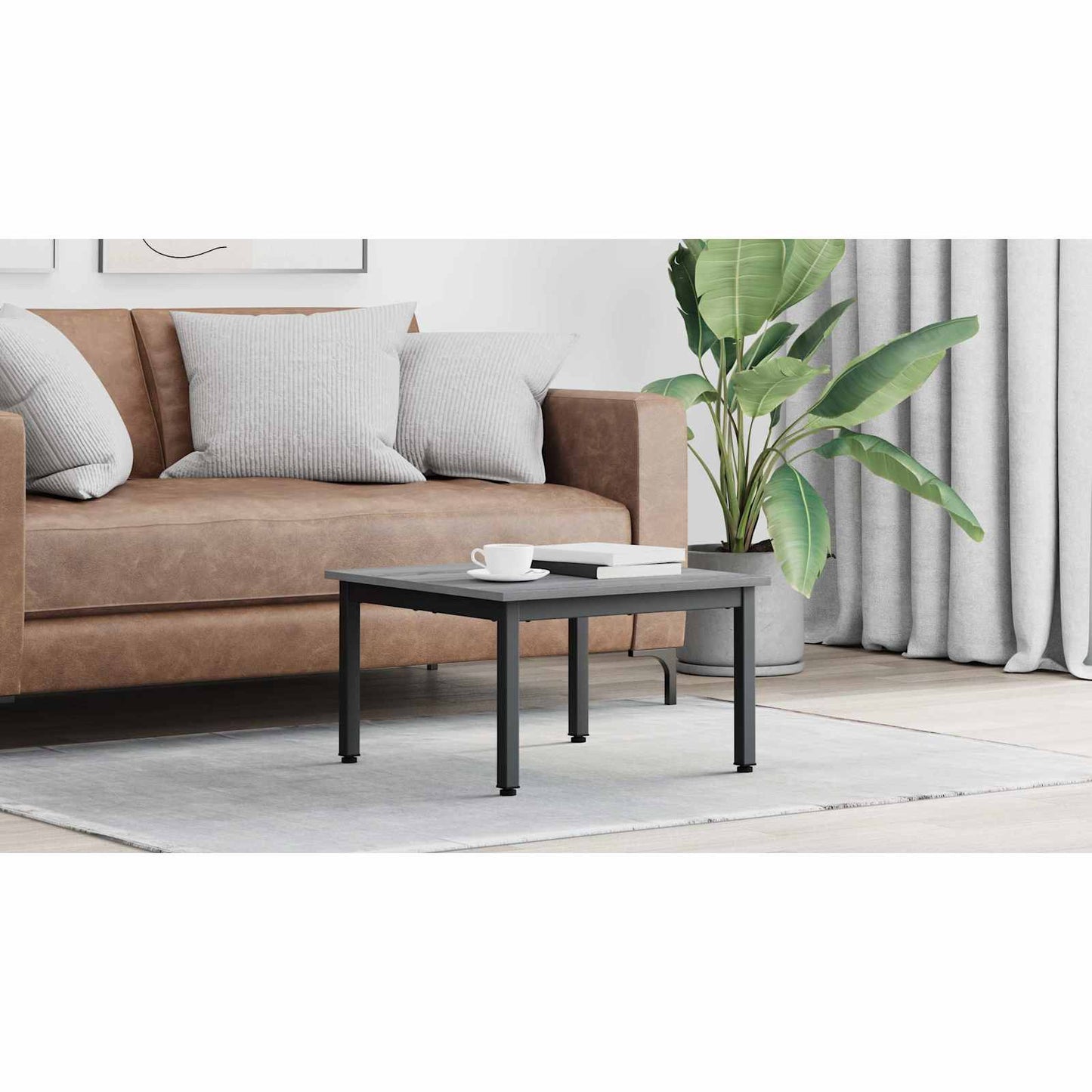 Coffee Table Grey Sonoma 60 x 60 x 36 cm Engineered Wood