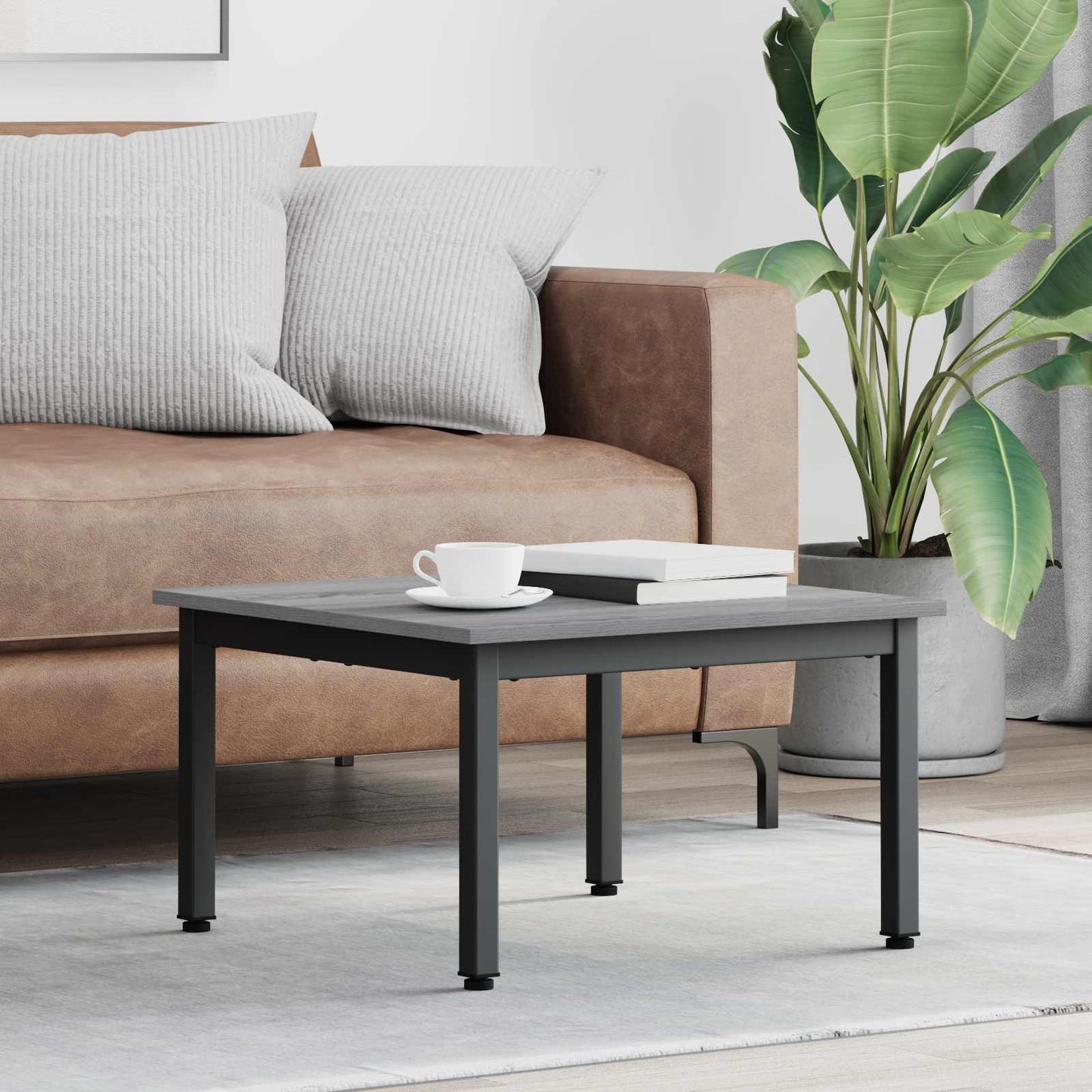 Coffee Table Grey Sonoma 60 x 60 x 36 cm Engineered Wood
