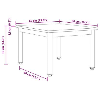 Coffee Table Smoke Oak 60 x 50 x 36 cm Engineered Wood