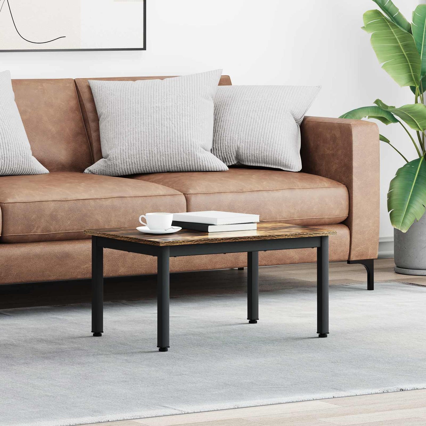 Coffee Table Smoke Oak 70 x 50 x 36 cm Engineered Wood