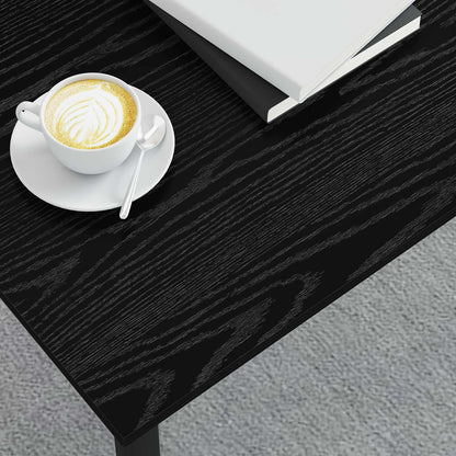 Coffee Table Black Oak 100 x 50 x 45 cm Engineered Wood