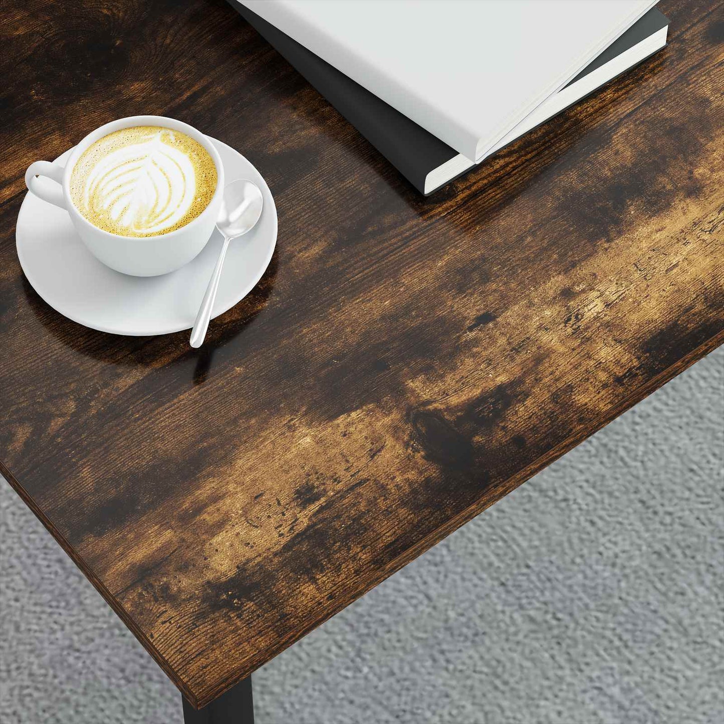 Coffee Table Smoke Oak 100 x 50 x 45 cm Engineered Wood