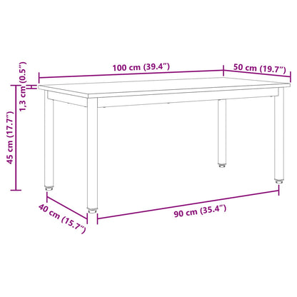 Coffee Table Smoke Oak 100 x 50 x 45 cm Engineered Wood