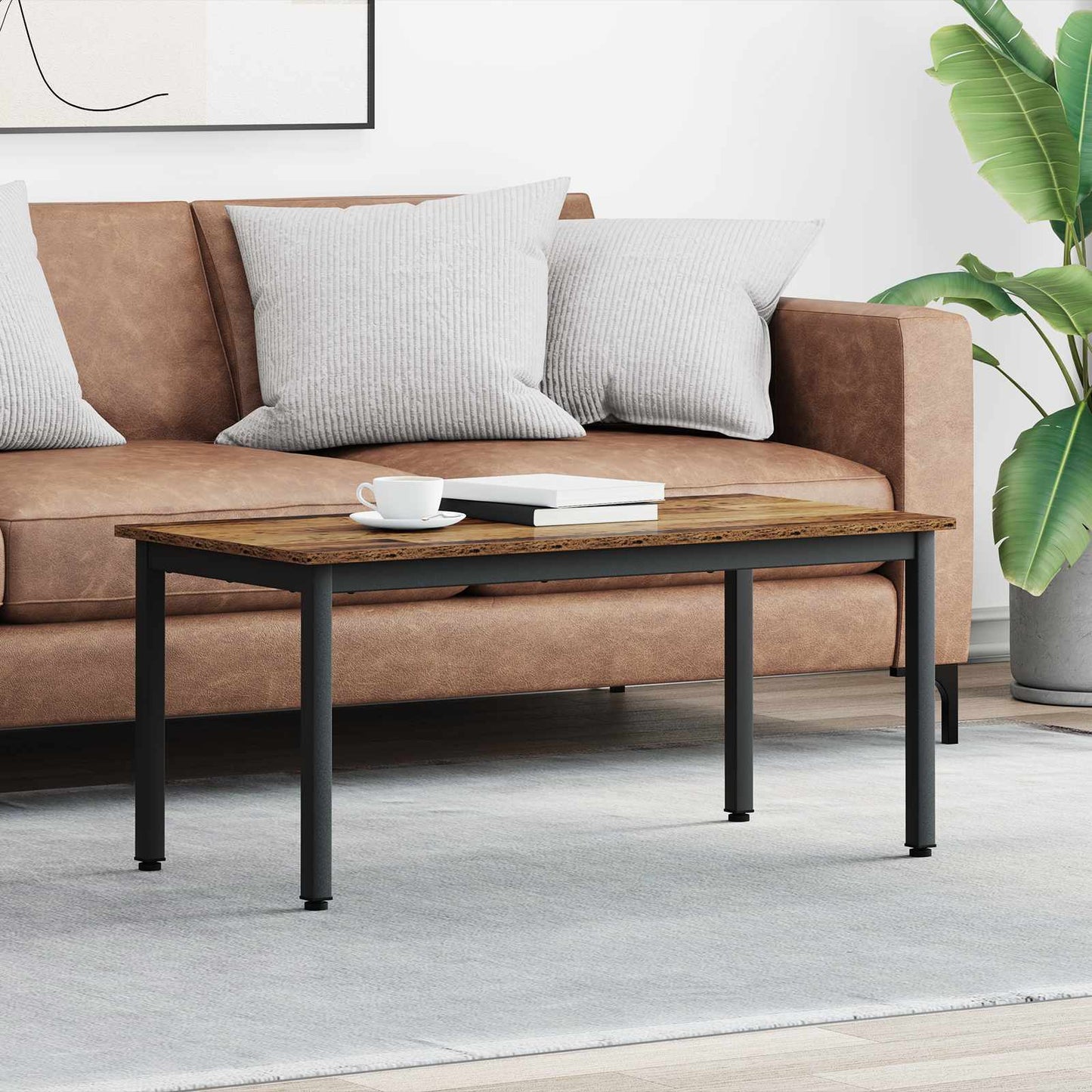 Coffee Table Old Wood 100 x 50 x 45 cm Engineered Wood