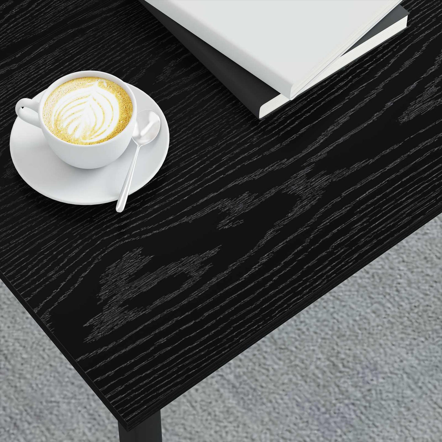 Coffee Table Black Oak 80 x 80 x 45 cm Engineered Wood