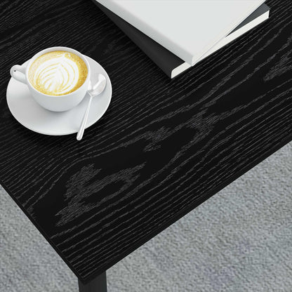 Coffee Table Black Oak 80 x 80 x 45 cm Engineered Wood