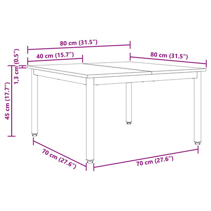 Coffee Table Black Oak 80 x 80 x 45 cm Engineered Wood