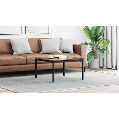 Coffee Table Smoke Oak 80 x 80 x 45 cm Engineered Wood